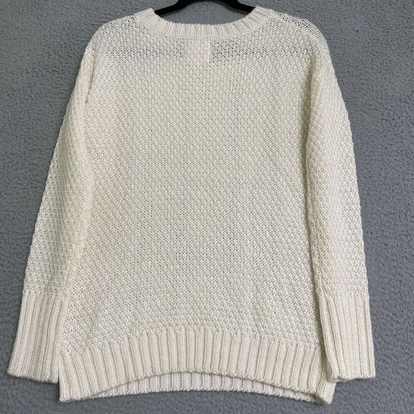 BETWEEN YOU & ME IVORY KNIT SWEATER 28% WOOL Sweater Small - Picture 5 of 8